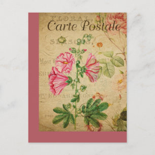 Postale Carte vintage Botanique Florale