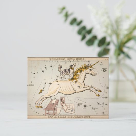 Postale Carte Vintage céleste (Debout devant)