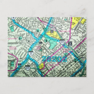 Postale Carte Vintage Charlotte, NC