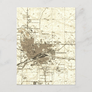 Postale Carte vintage Cheyenne Wyoming