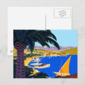 Postale Carte vintage Côte d'Azur (Devant / Derrière)