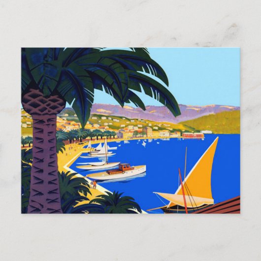 Postale Carte vintage Côte d'Azur (Devant)