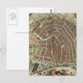 Postale Carte vintage d'Amsterdam (1688) (Devant / Derrière)