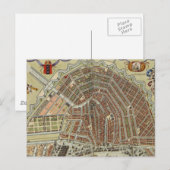 Postale Carte vintage d'Amsterdam (1688) (Devant / Derrière)