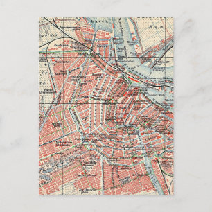 Postale Carte vintage d'Amsterdam (1905) (2)