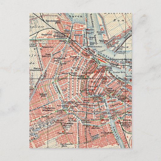Postale Carte vintage d'Amsterdam (1905) (2) (Devant)
