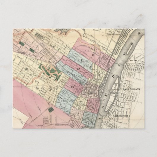 Postale Carte vintage de Albany NY (1874) (Devant)