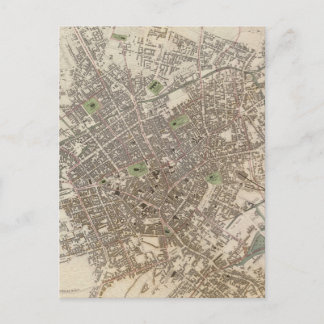 Postale Carte vintage de Birmingham Angleterre (1839)