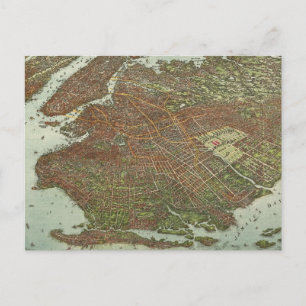 Postale Carte vintage de Brooklyn NY (1908)
