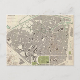 Postale Carte vintage de Bruxelles (1837)