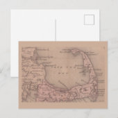 Postale Carte vintage de Cape Cod (Devant / Derrière)