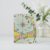 Postale Carte vintage de Cape Cod (Debout devant)