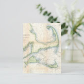 Postale Carte vintage de Cape Cod (1857) (Debout devant)