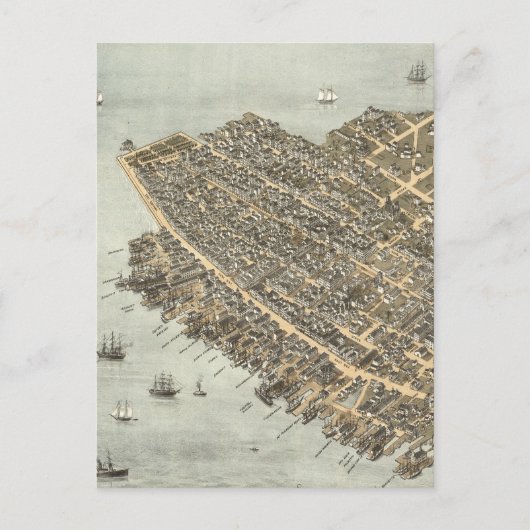 Postale Carte vintage de Charleston (1872) (Devant)
