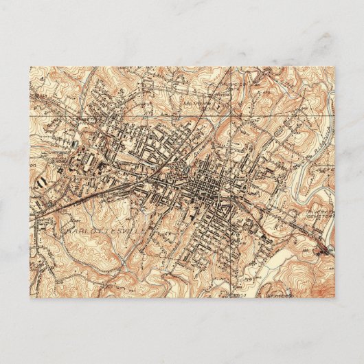 Postale Carte vintage de Charlottesville Virginie (1960) (Devant)