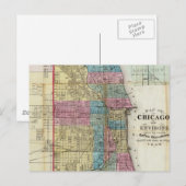 Postale Carte vintage de Chicago (1869) (Devant / Derrière)