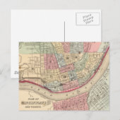 Postale Carte vintage de Cincinnati (1780) (Devant / Derrière)