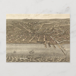 Postale Carte vintage de Cleveland (1877)