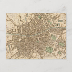 Postale Carte vintage de Dublin (1836)