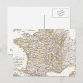 Postale Carte vintage de France (1850) (Devant / Derrière)