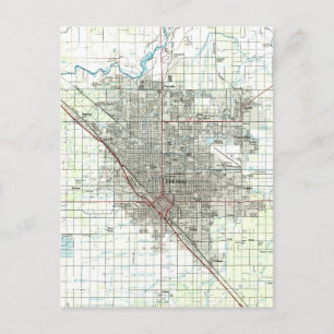 Postale Carte Vintage de Fresno en Californie