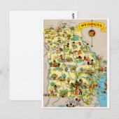 Postale Carte Vintage de Géorgie (Devant / Derrière)