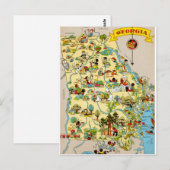 Postale Carte Vintage de Géorgie (Devant / Derrière)