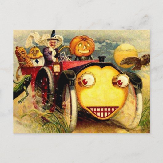 Postale Carte vintage de Halloween (Devant)
