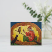 Postale Carte vintage de Halloween (Debout devant)