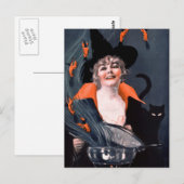 Postale Carte vintage de Halloween (Devant / Derrière)