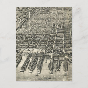 Postale Carte vintage de Hoboken NJ (1904)