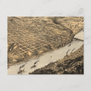 Postale Carte vintage de Kansas City (1869)