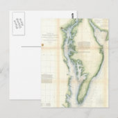 Postale Carte vintage de la baie de Chesapeake (Devant / Derrière)