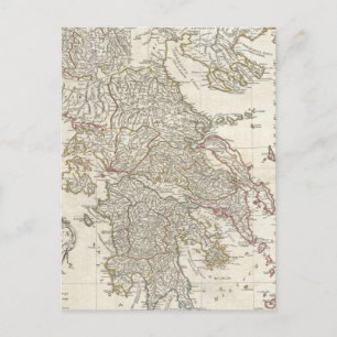Postale Carte vintage de la Grèce (1794)