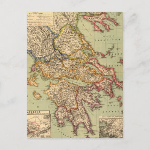 Postale Carte vintage de la Grèce (1903)