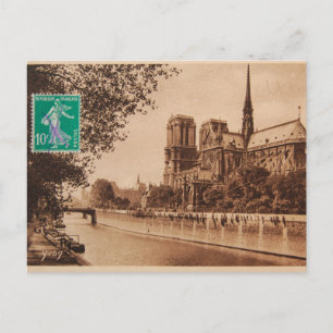Postale Carte vintage de la Poste Paris, Cathédrale Notre-