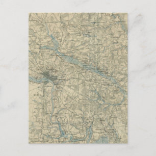 Postale Carte vintage de la région de Richmond Virginia (1