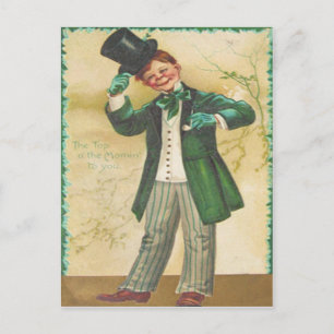 Postale Carte vintage de la Saint-Patrick Top Of The Morni