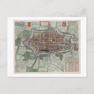 Postale Carte vintage de la ville d'Alkmaar