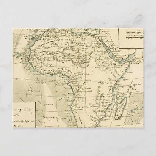 Postale Carte vintage de l'Afrique (Devant)