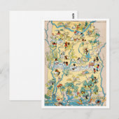 Postale Carte Vintage de l'Alabama (Devant / Derrière)