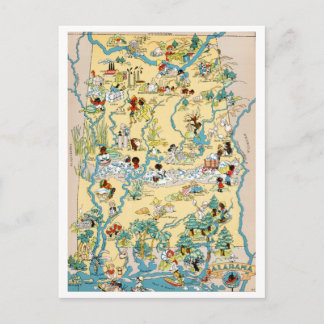 Postale Carte Vintage de l'Alabama