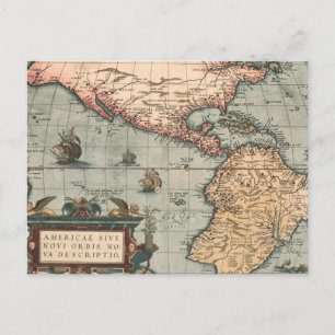 Postale Carte vintage de l'Amérique du Nord