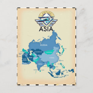 Postale Carte vintage De L'Asie