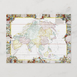Postale Carte vintage de l'Asie 1786