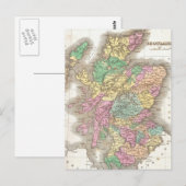 Postale Carte vintage de l'Écosse (1827) (Devant / Derrière)