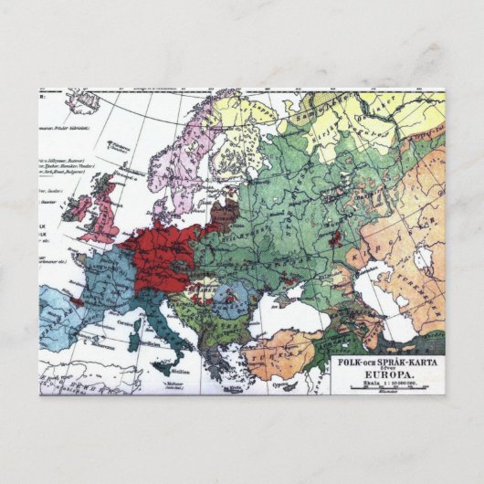 Postale Carte vintage de l'Europe 1876 (Devant)