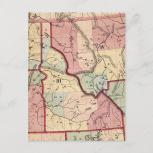 Postale Carte vintage de l'Idaho (1866)
