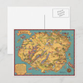 Postale Carte vintage de l'île de Kauai (Devant / Derrière)