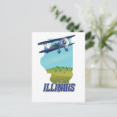 Postale Carte vintage de l'Illinois (Debout devant)